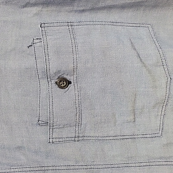 Toad & Co men's long sleeve chambray button down sz large - Picture 2 of 6